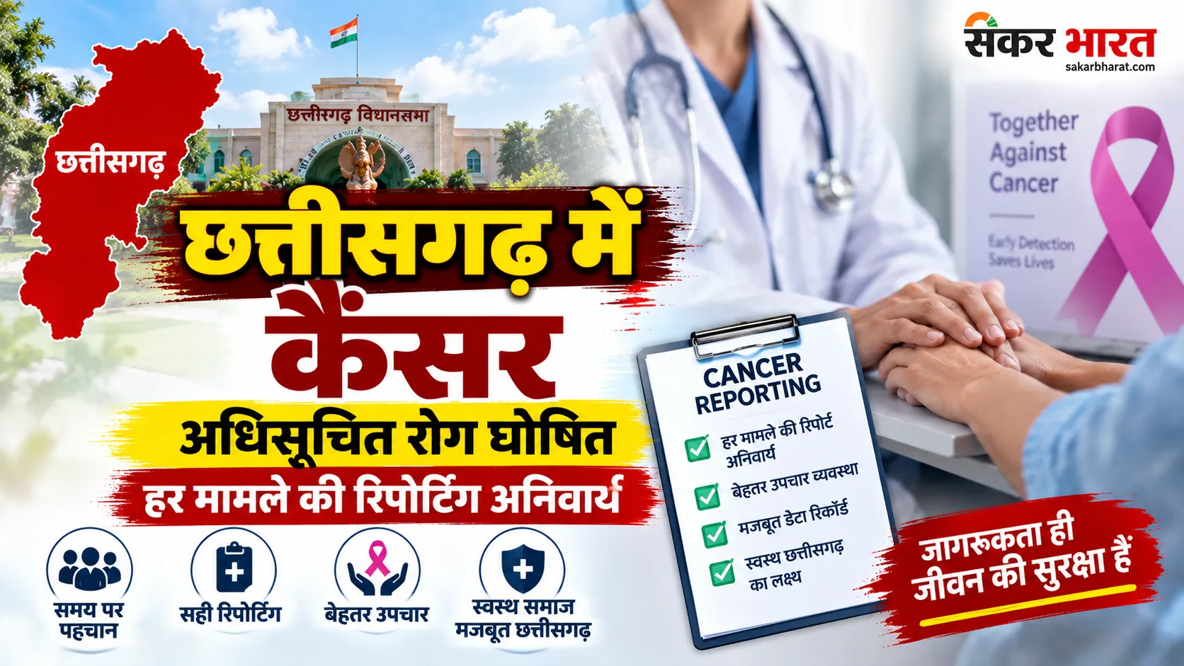 छत्तीसगढ़ में कैंसर 'नोटिफाइड डिजीज': हर मामले की रिपोर्टिंग अब अनिवार्य