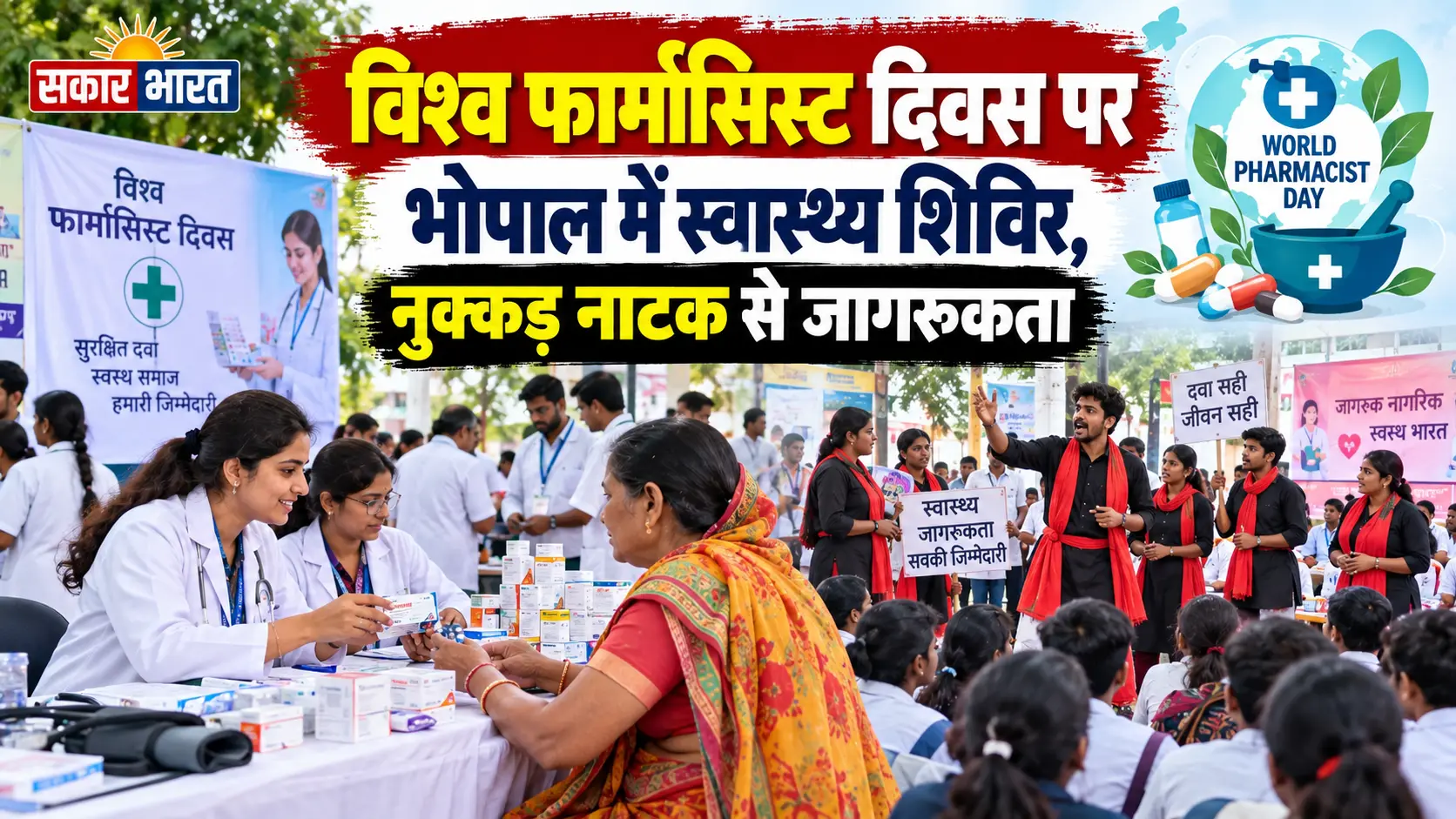 विश्व फार्मासिस्ट दिवस: स्वास्थ्य जांच, नुक्कड़ नाटक से जागरूकता