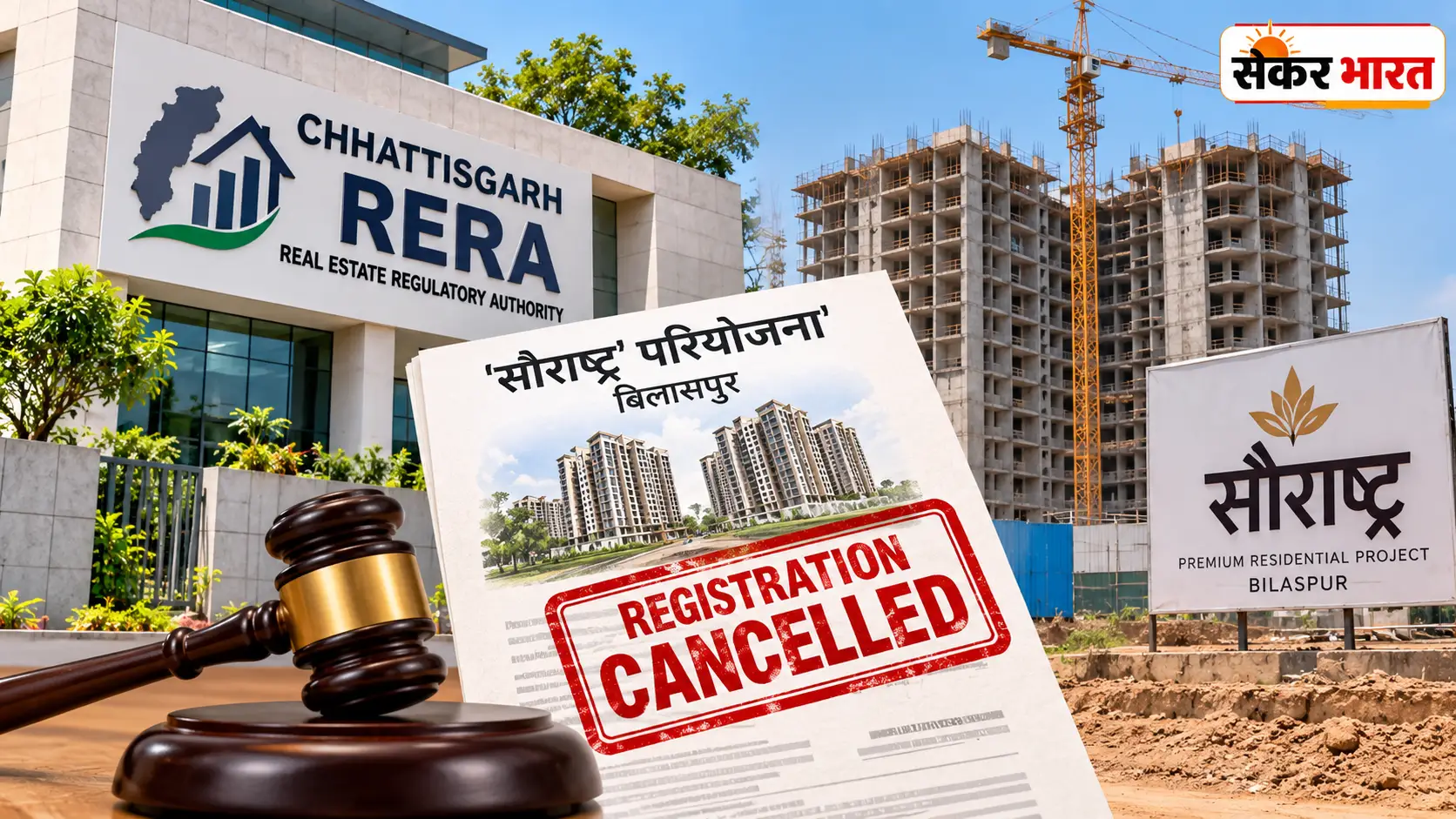 छत्तीसगढ़ रेरा ने बिलासपुर की 'सौराष्ट्र' परियोजना का पंजीयन रद्द किया