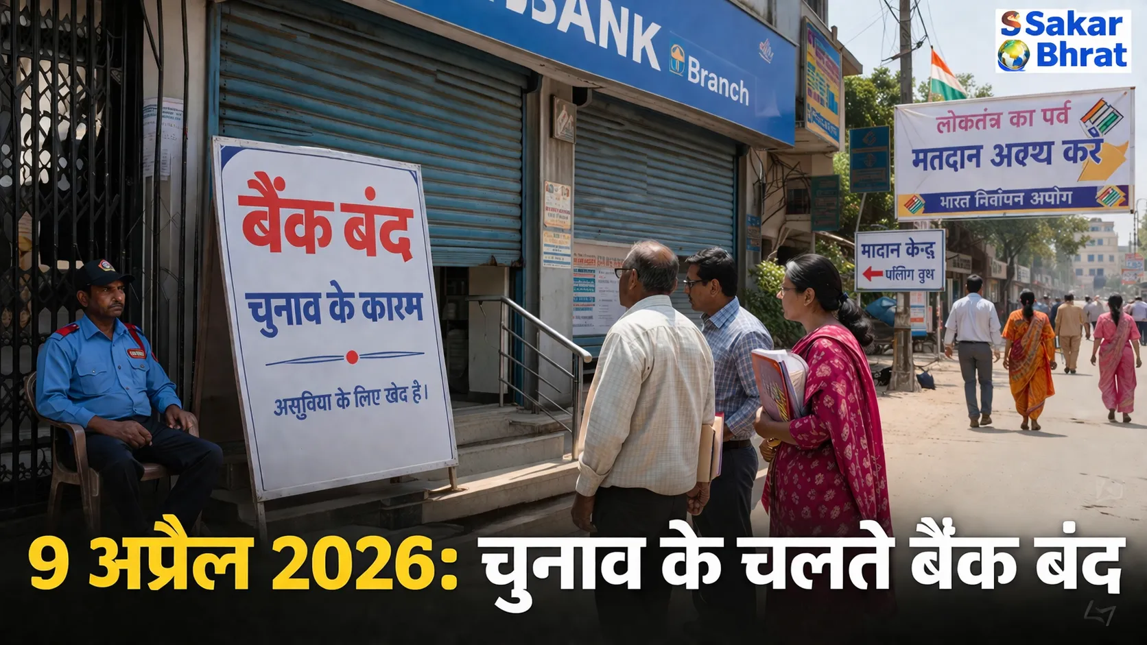 9 अप्रैल 2026: चुनाव के चलते कई राज्यों में बैंक बंद, जानें पूरी स्थिति