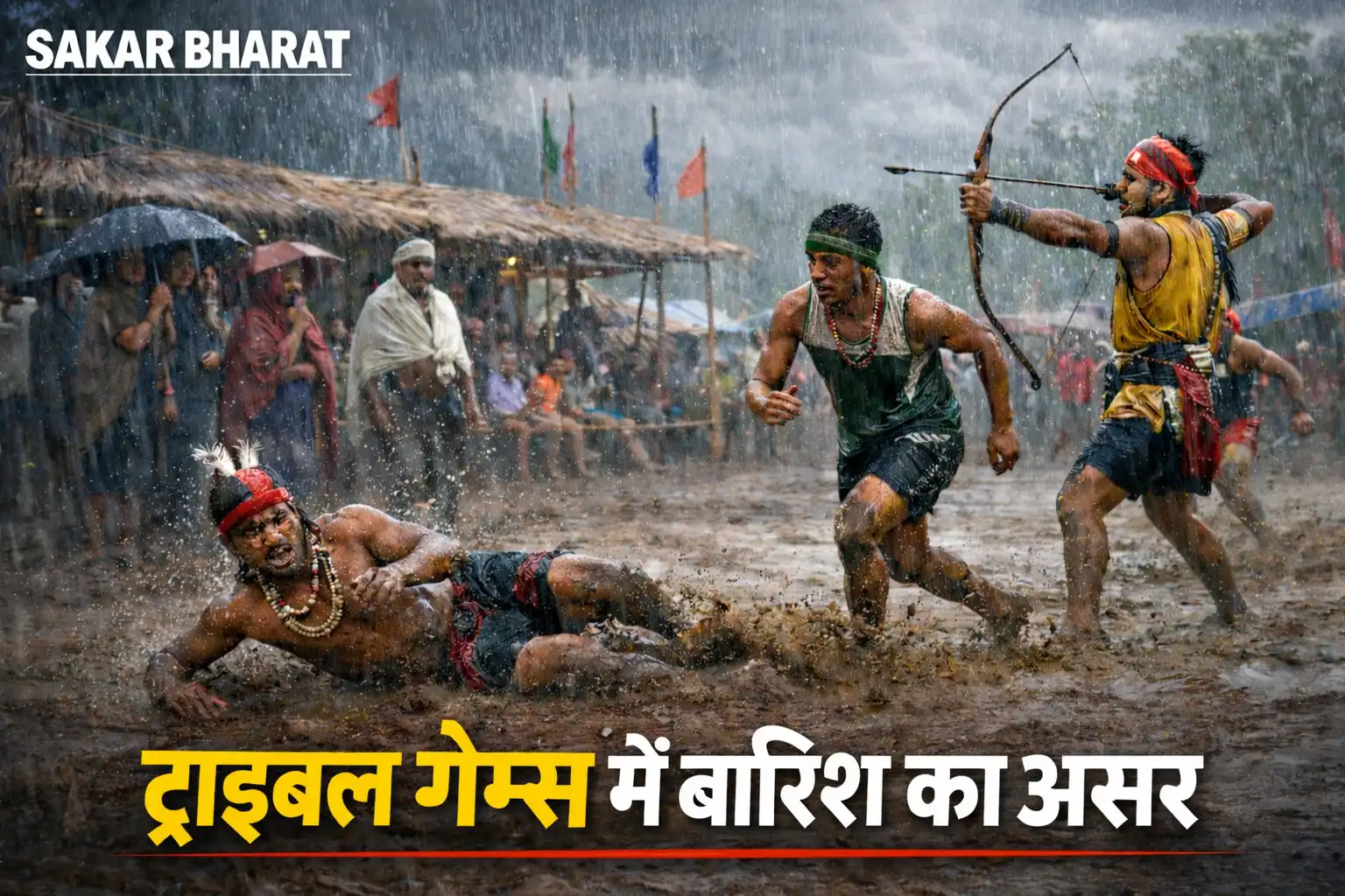 🏅 खेल: ट्राइबल गेम्स में बारिश का असर
