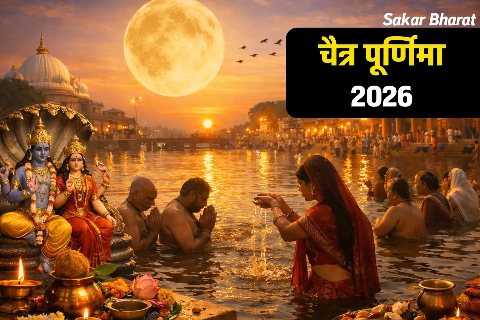 चैत्र पूर्णिमा 2026: कब करें स्नान-दान और चंद्र अर्घ्य? जानें सही तिथि, मुहूर्त और महत्व
