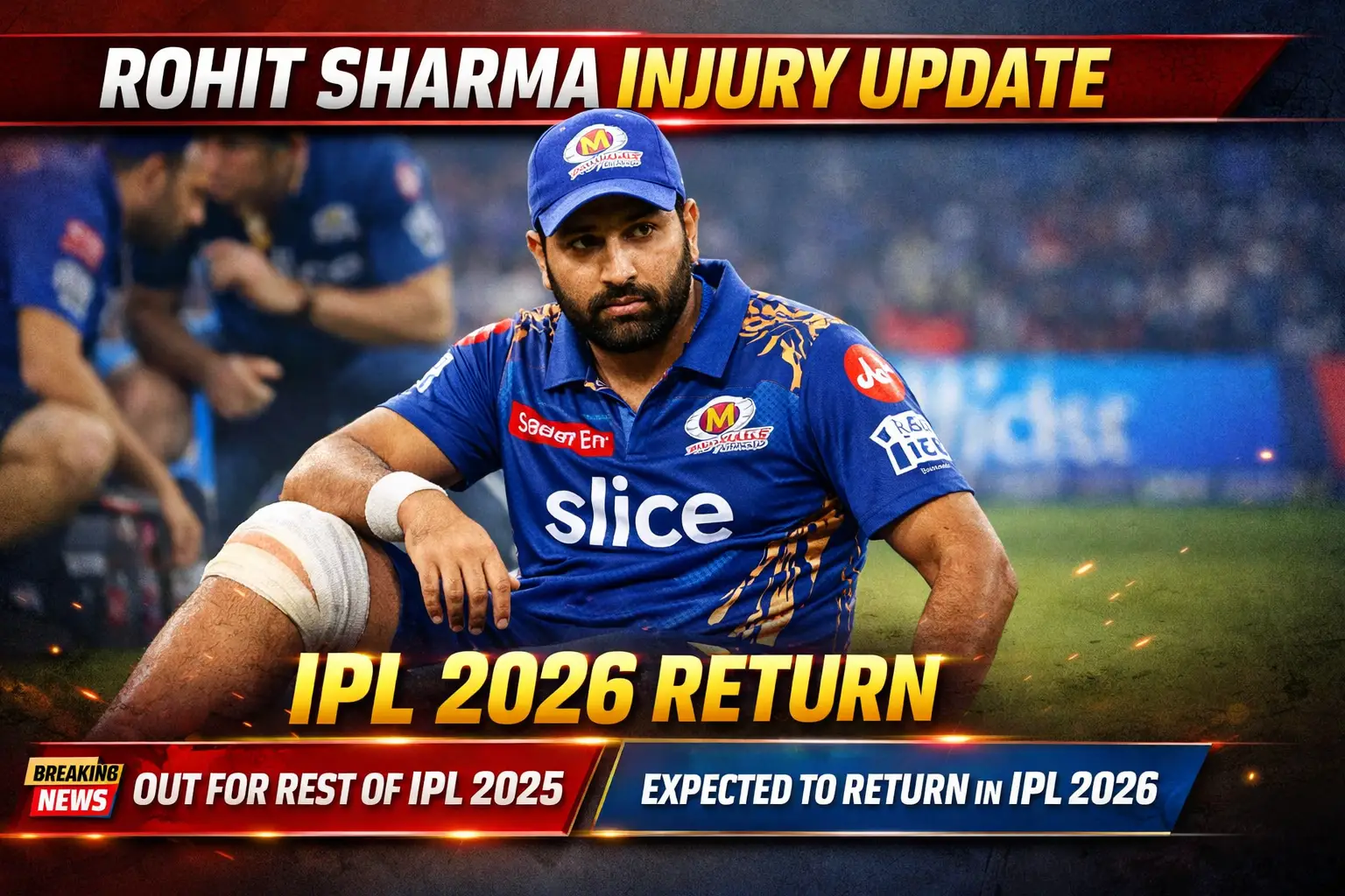 Rohit Sharma की चोट से बढ़ी मुंबई इंडियंस की चिंता, वापसी पर टिकी उम्मीदें
