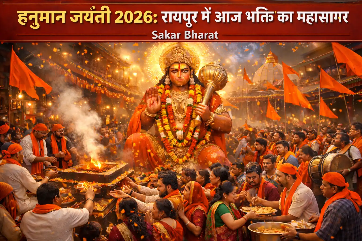🛕 हनुमान जयंती 2026: रायपुर में आज भक्ति का महासागर