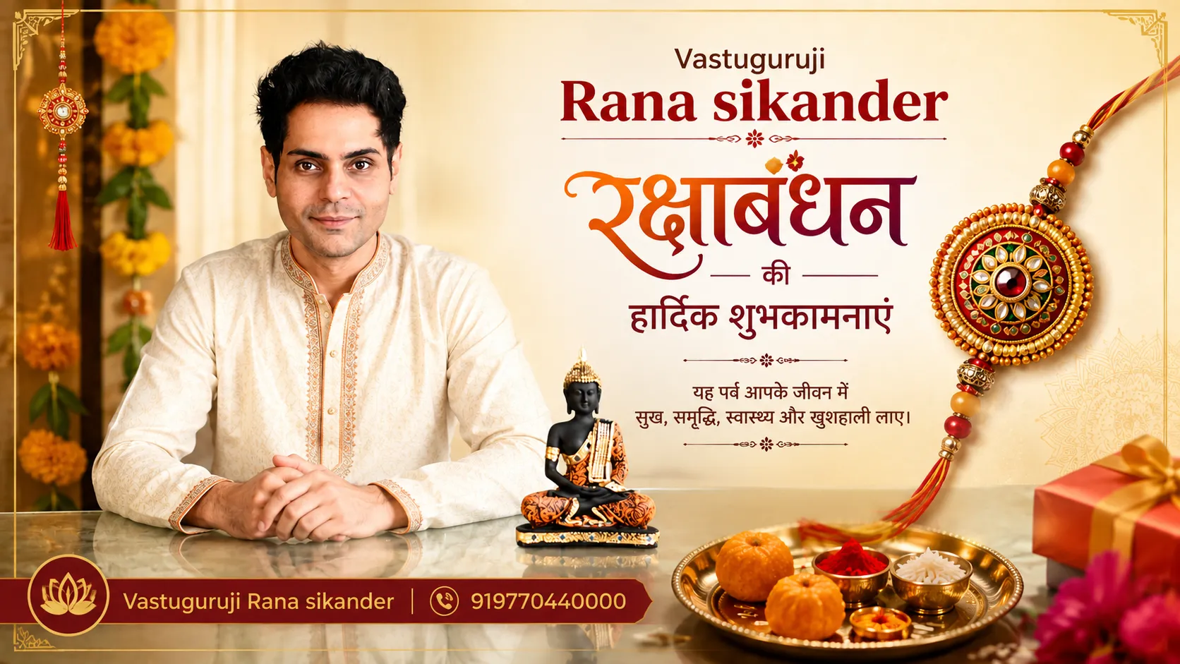 रक्षाबंधन का महत्व: वास्तुगुरुजी राणा सिकंदर ने बताया प्रेम, विश्वास और सकारात्मक ऊर्जा का संदेश