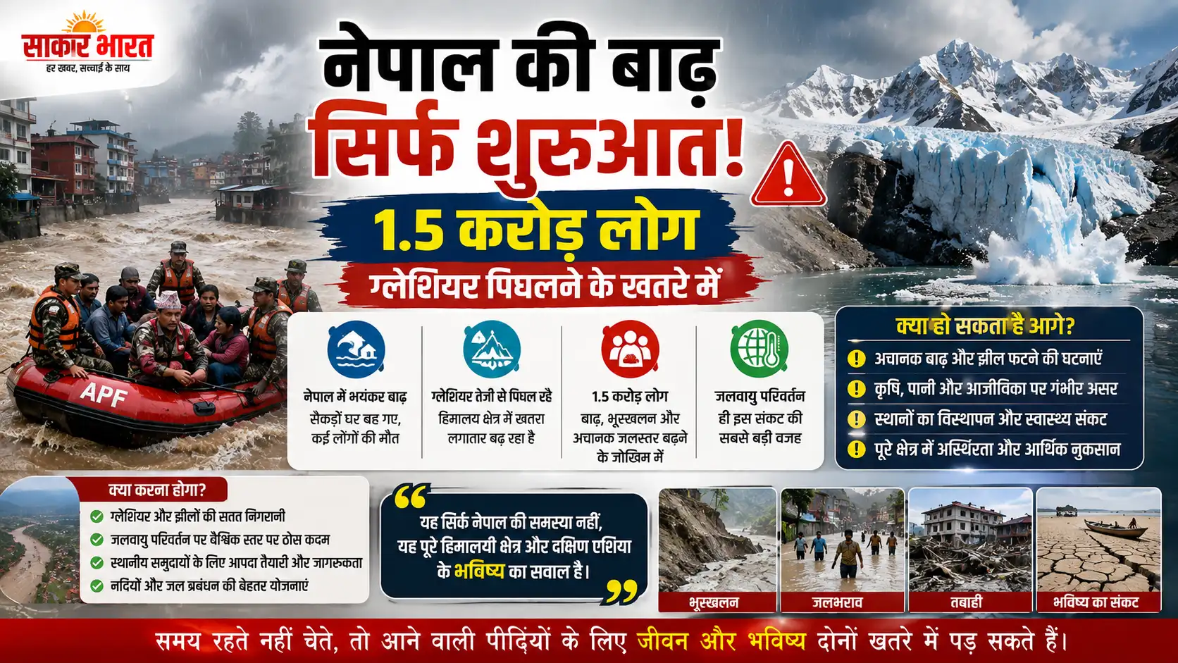 नेपाल की बाढ़ सिर्फ शुरुआत: वैश्विक तबाही का मंडराता खतरा