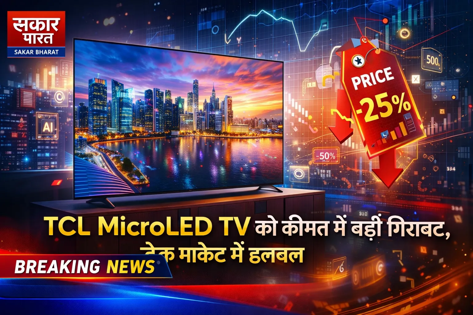 TCL MicroLED TV की कीमत में बड़ी गिरावट, टेक मार्केट में हलचल