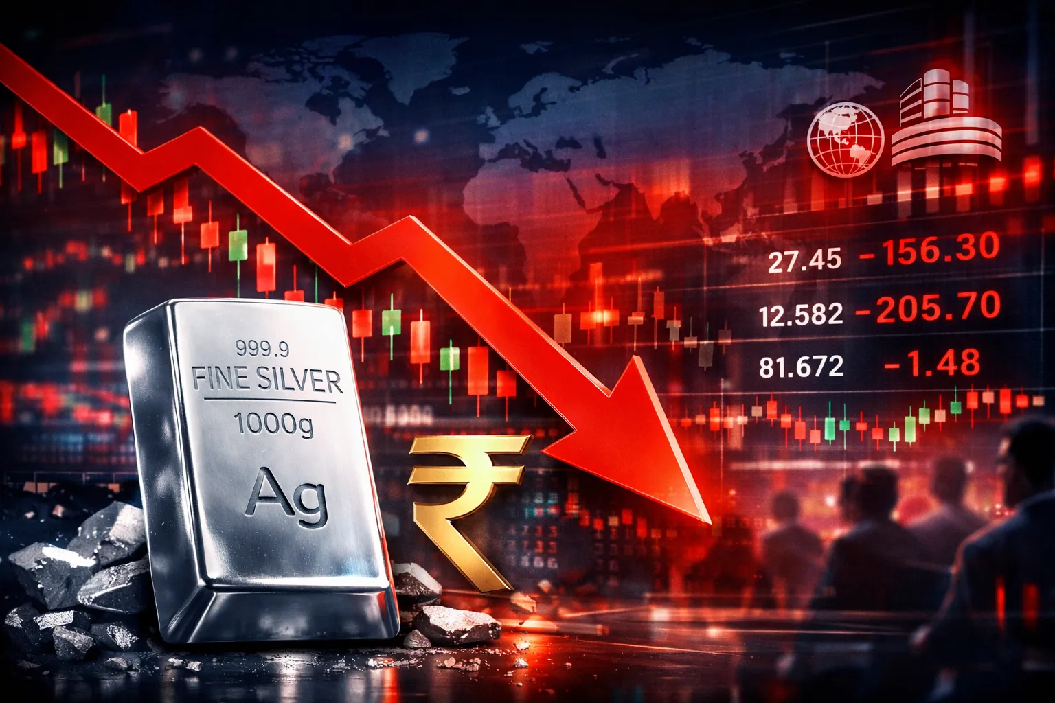 चांदी में बड़ी गिरावट, निवेशकों में हलचल