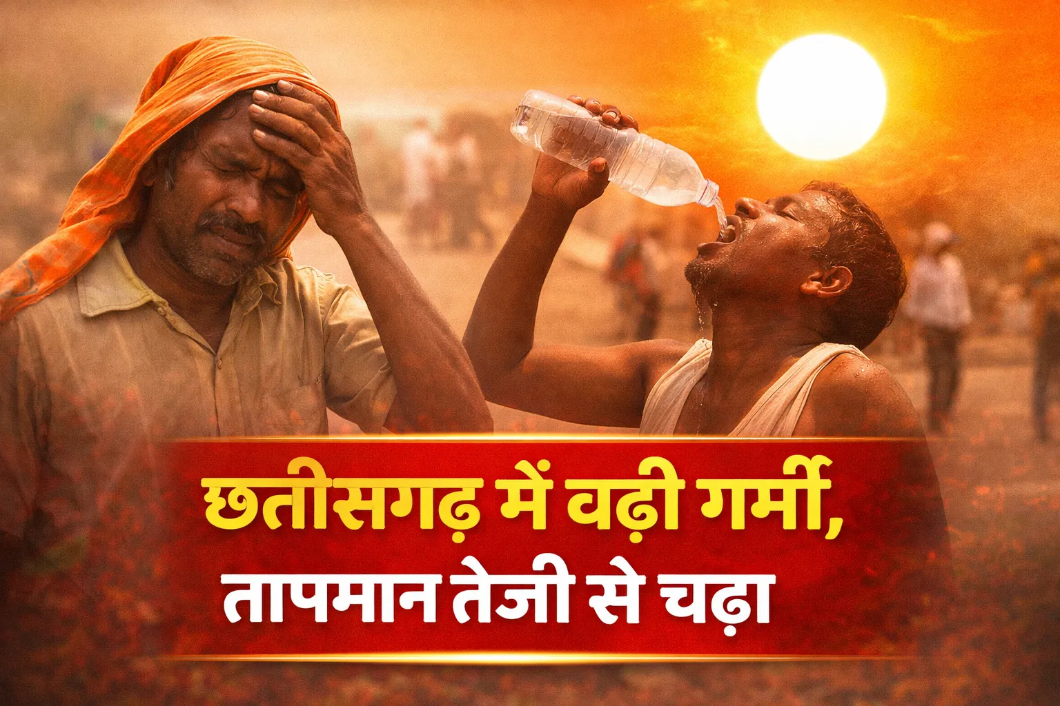 छत्तीसगढ़ में बढ़ी गर्मी, तापमान तेजी से चढ़ा