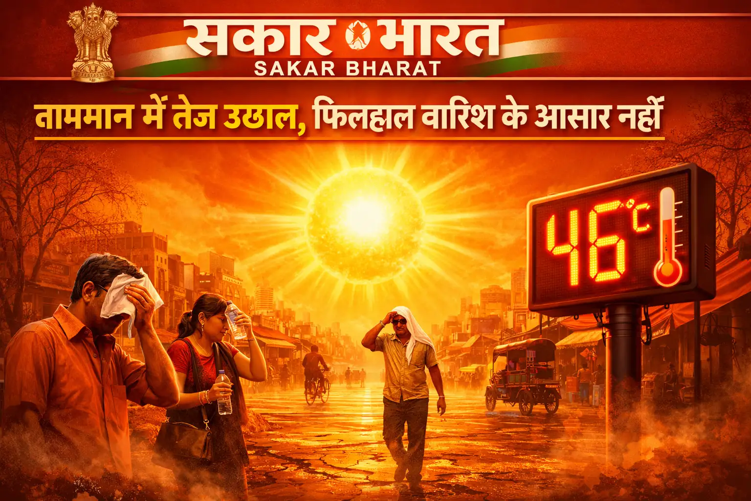 बढ़ेगी गर्मी, फिलहाल बारिश के आसार नहीं