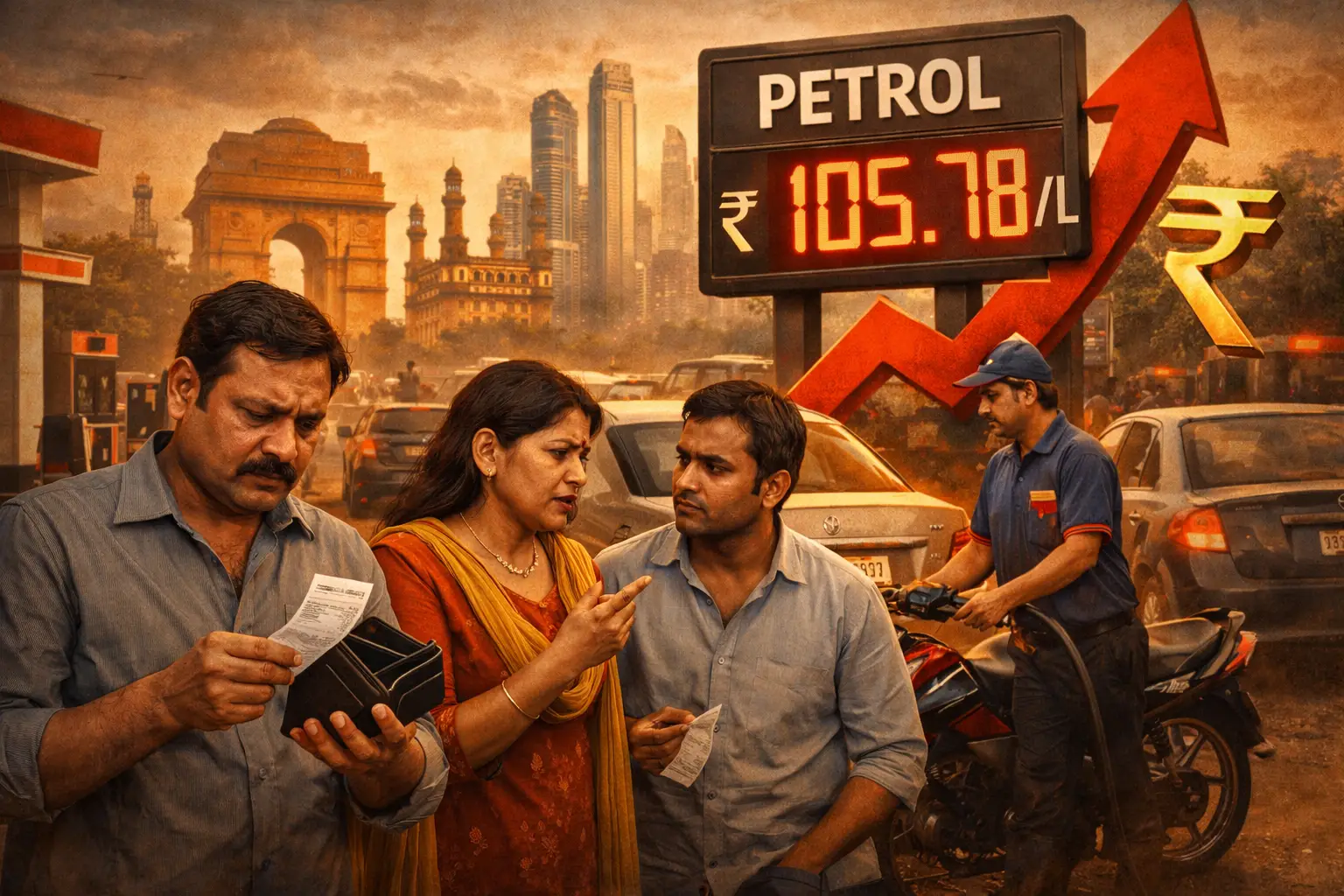 पेट्रोल-डीजल महंगा: देशभर में दामों में तेज बढ़ोतरी, कई शहरों में ₹100 के पार पहुंचा पेट्रोल