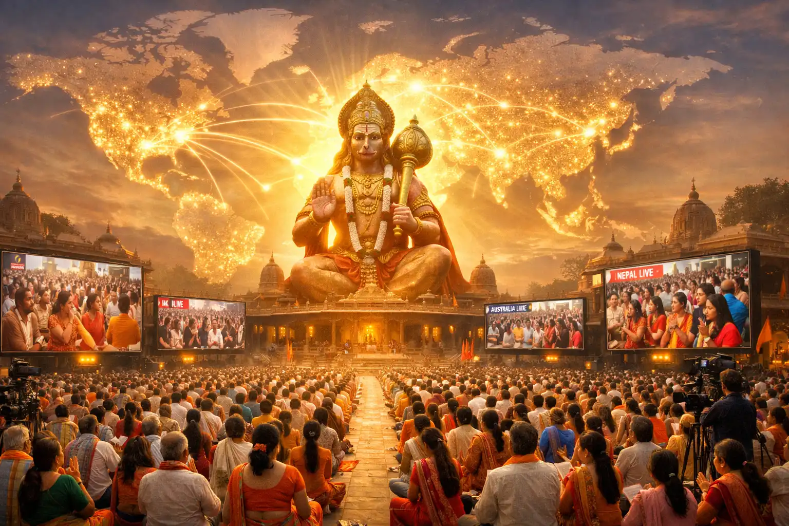 100 देशों में गूंजा हनुमान चालीसा महापाठ: 2000 स्थानों से लाइव जुड़कर भक्तों ने रचा आध्यात्मिक इतिहास