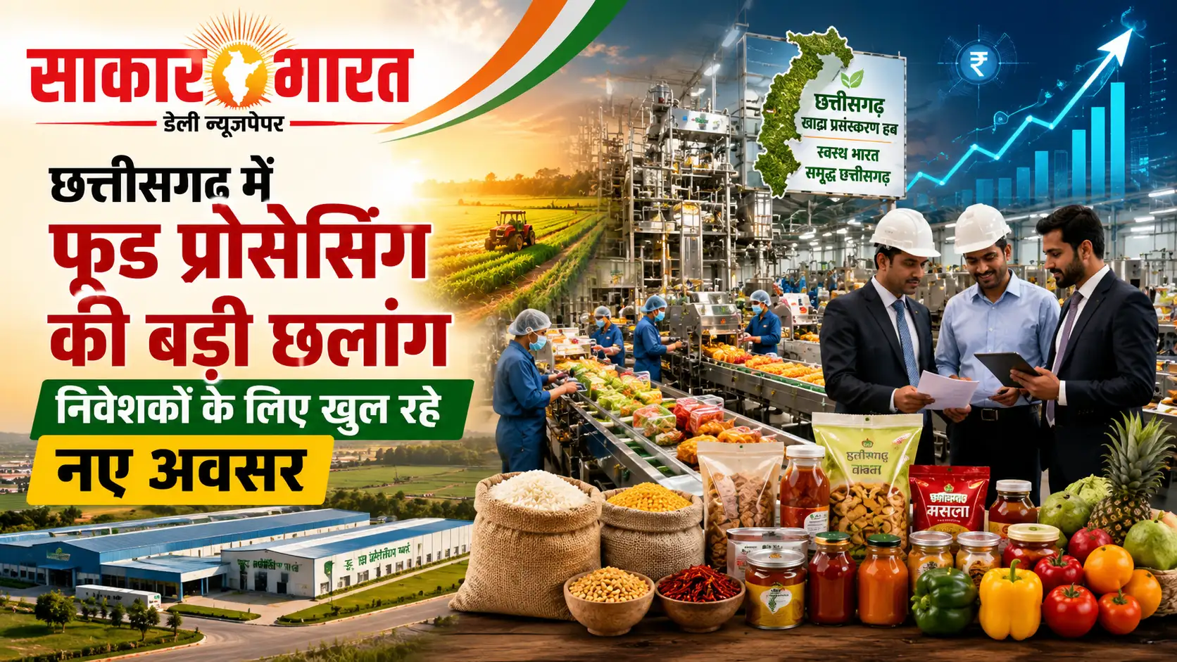 छत्तीसगढ़ में फूड प्रोसेसिंग की बड़ी छलांग: निवेशकों के लिए नए अवसर