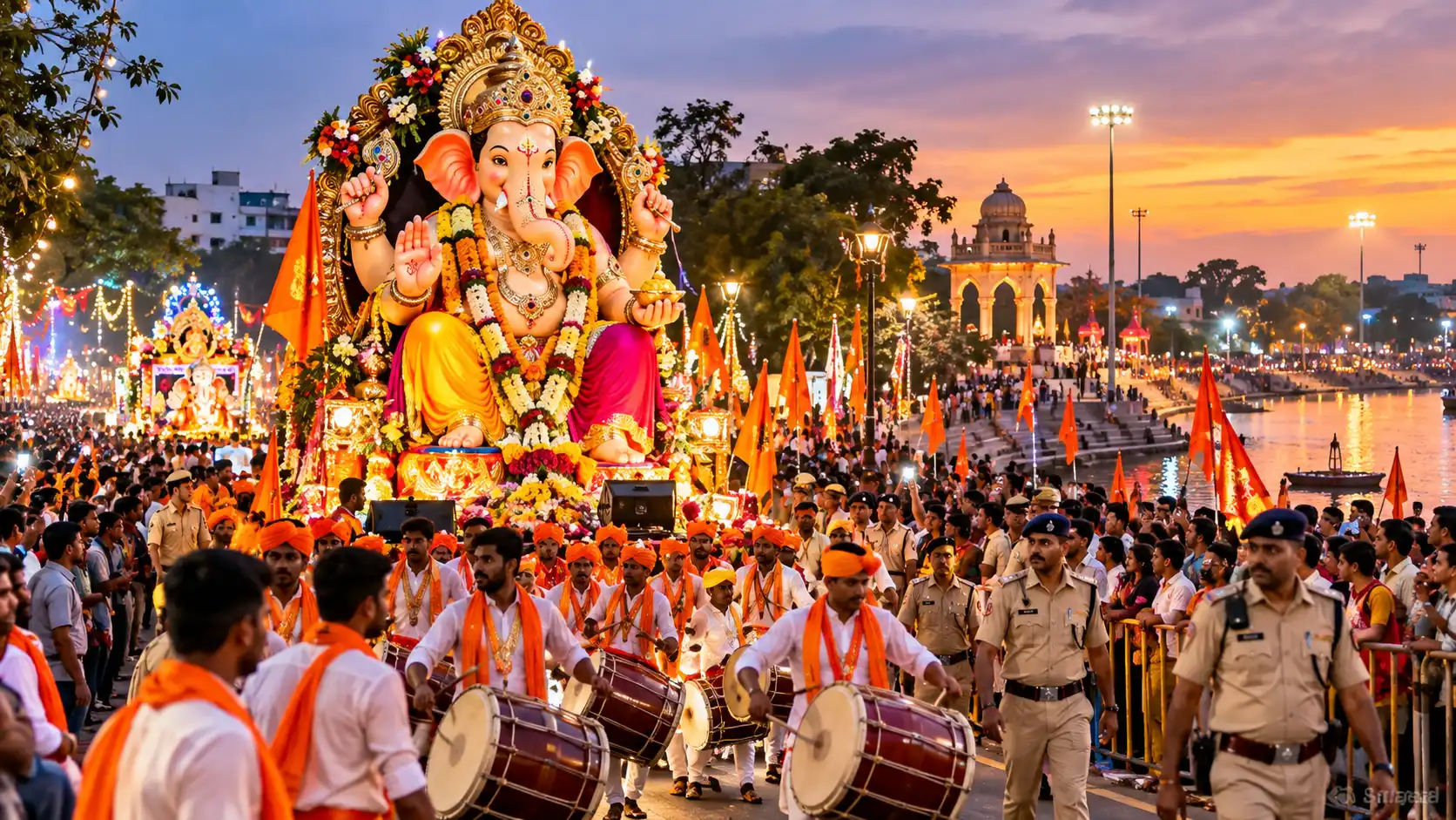 रायपुर में आज निकलेगी गणेश विसर्जन की भव्य झांकी, शारदा चौक से महादेवघाट तक रहेगा चल समारोह