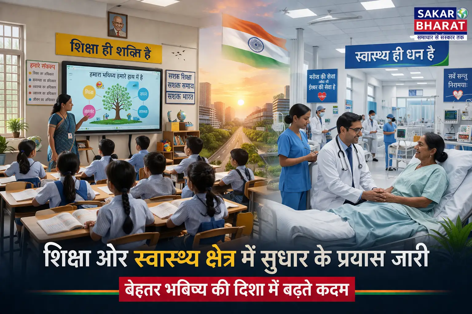 शिक्षा और स्वास्थ्य क्षेत्र में सुधार के प्रयास जारी, बेहतर भविष्य की दिशा में बढ़ते कदम