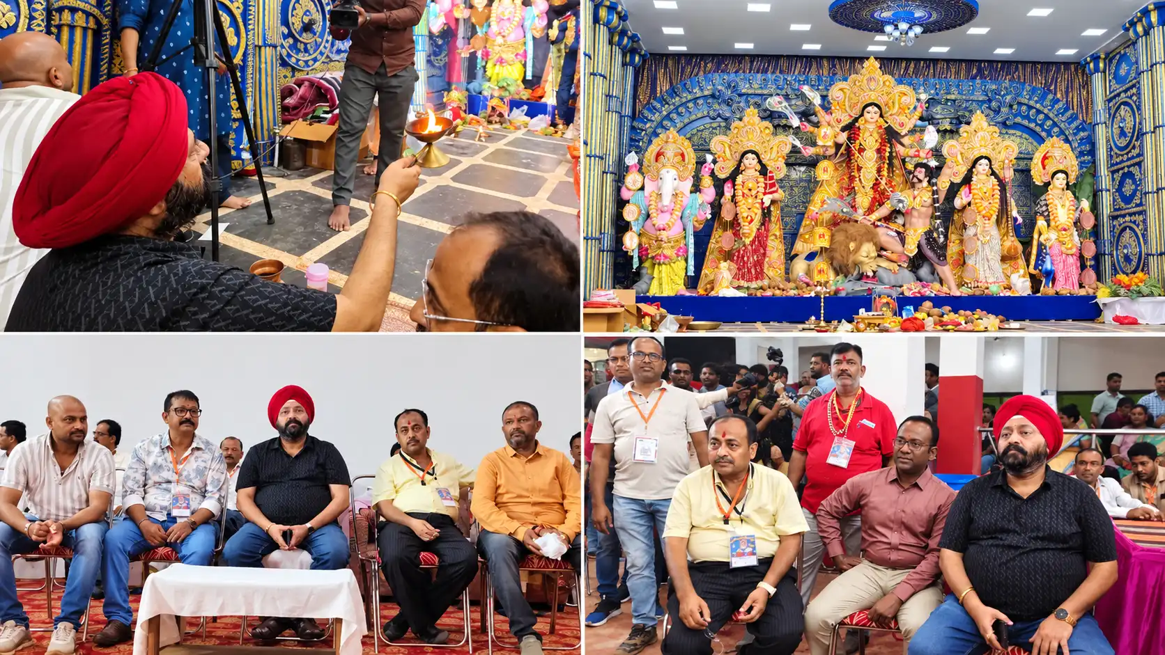 माना कैंप में जगन्नाथ मंदिर की तर्ज पर भव्य दुर्गा पंडाल, गुरुचरण सिंह होरा ने किए मां के दर्शन