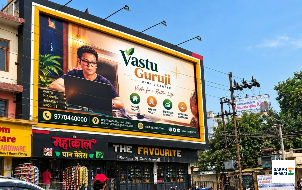 रायपुर में वास्तुगुरुजी राणा सिकंदर के दो भव्य हॉर्डिंग बोर्ड आकर्षण का केंद्र, वास्तु ज्ञान से लेकर कुंडली निर्माण तक मिल रही सेवाएं | पूरी खबर