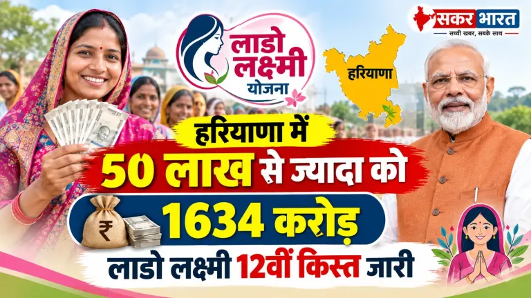 हरियाणा में 50 लाख लोगों को राहत: ₹1,634 करोड़ खातों में, लाडो लक्ष्मी की 12वीं किस्त जारी