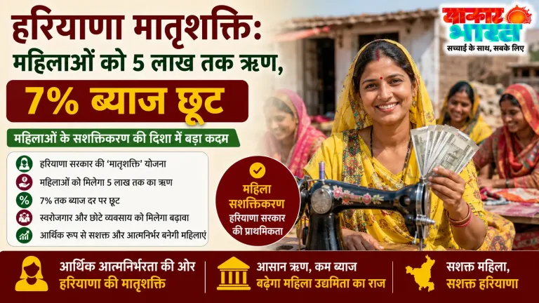 हरियाणा मातृशक्ति उद्यमिता योजना: महिलाओं को 5 लाख तक ऋण, पात्रता व आवेदन