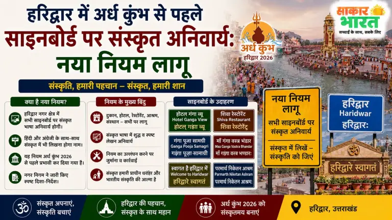 हरिद्वार में अर्द्धकुंभ से पहले साइनबोर्ड पर संस्कृत अनिवार्य