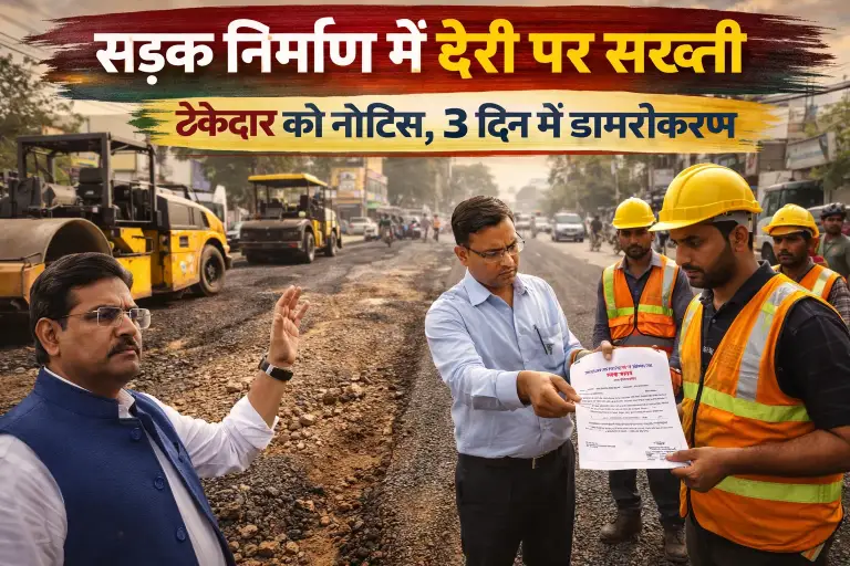भाठागांव-दतेरंगा रोड निर्माण में देरी, ठेकेदार को नोटिस | Raipur News Today