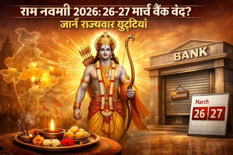 राम नवमी 2026: 26 और 27 मार्च को बैंक रहेंगे बंद? जानें राज्यवार छुट्टियों की पूरी लिस्ट