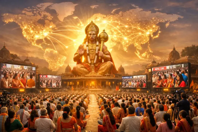 100 देशों में गूंजा हनुमान चालीसा महापाठ: 2000 स्थानों से लाइव जुड़कर भक्तों ने रचा आध्यात्मिक इतिहास