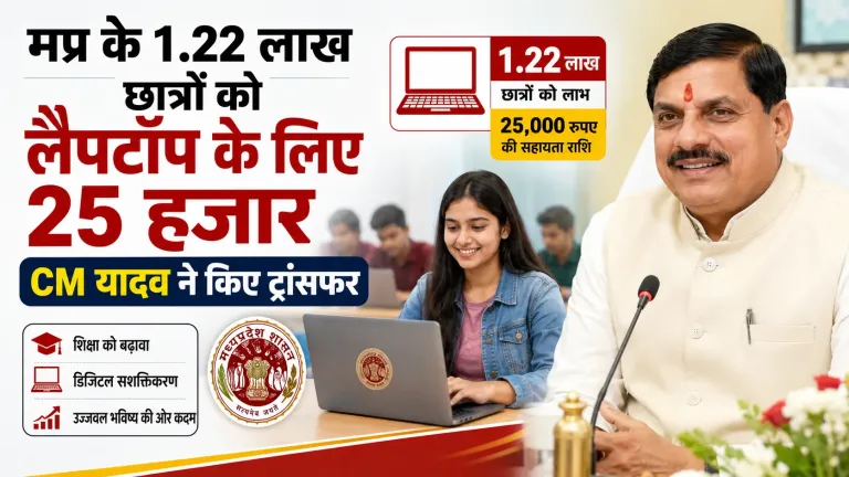 MP: 1.22 लाख छात्रों को आज लैपटॉप हेतु 25-25 हजार का तोहफा