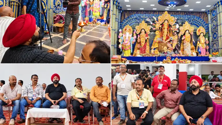 माना कैंप में जगन्नाथ मंदिर की तर्ज पर भव्य दुर्गा पंडाल, गुरुचरण सिंह होरा ने किए मां के दर्शन | Raipur News Today