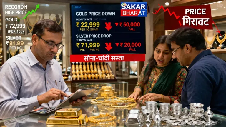 सोना-चांदी कीमतों में बड़ी गिरावट: रिकॉर्ड हाई से ₹50,000 तक टूटा सोना, चांदी भी सस्ती – क्या अभी खरीदारी का सही मौका?