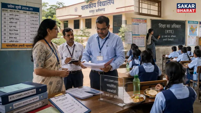 RTE को लेकर सरकार सख्त, शिक्षा व्यवस्था में पारदर्शिता और जवाबदेही पर जोर | Raipur News Today