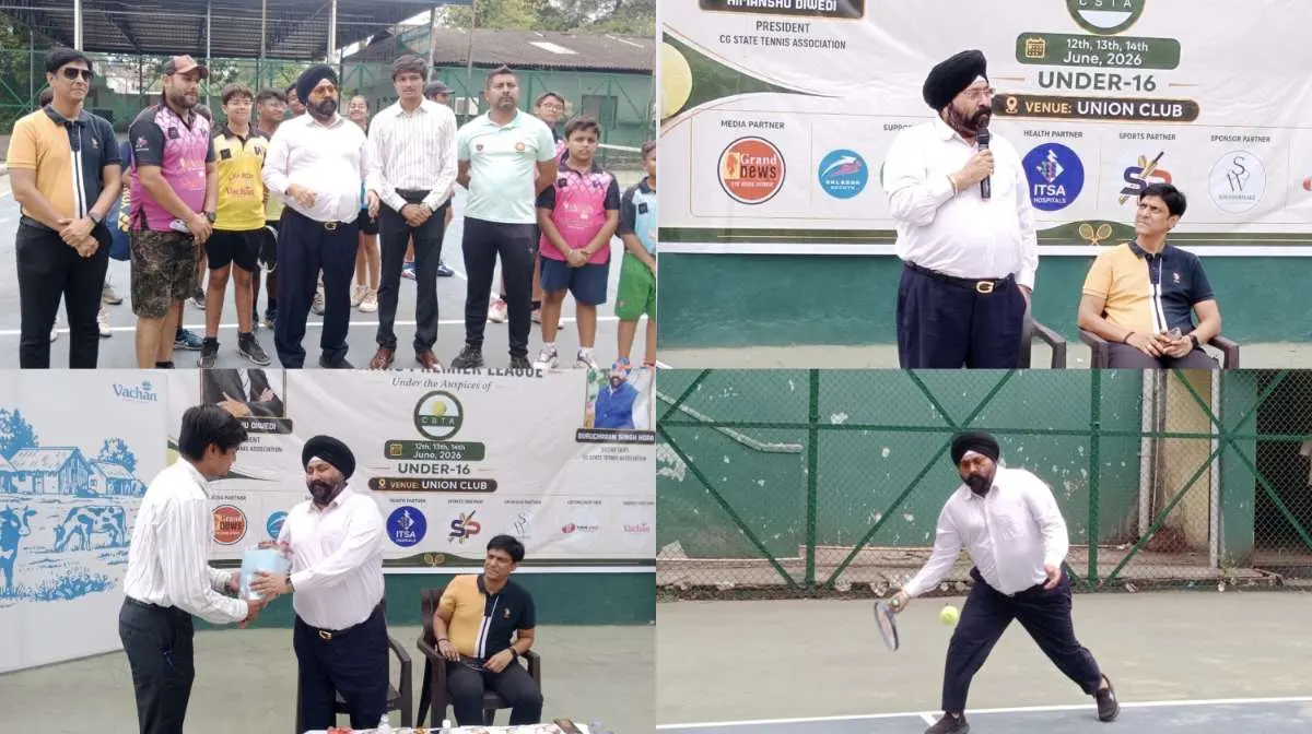 100+ खिलाड़ियों के साथ शुरू हुई छत्तीसगढ़ टेनिस प्रीमियर लीग, रायपुर बना खेलों का केंद्र